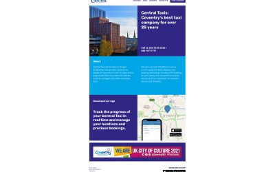 Central Taxis Web Design Coventry