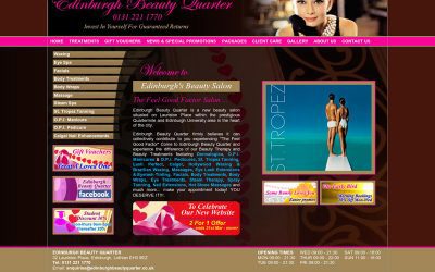Edinburgh Beauty Quarter Beauty Salon Web Design Edinburgh