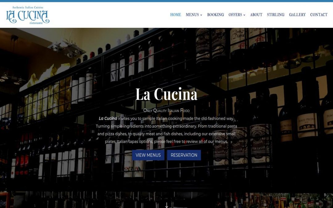 La Cucina Italian Restaurant, Bridge of Allan, Stirling Web Design