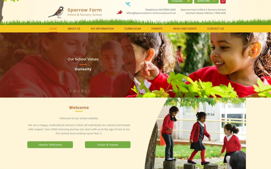 Sparrowfarm Infant School Web Design UK
