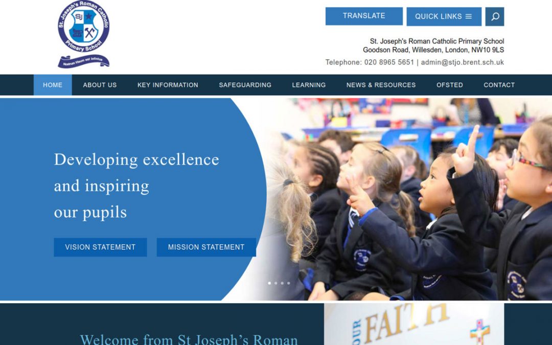 St Josephs Roman Catholic Primary School Web Design UK