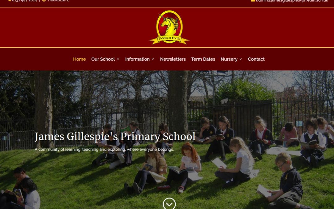 James Gillespies Primary School Web Design Edinburgh