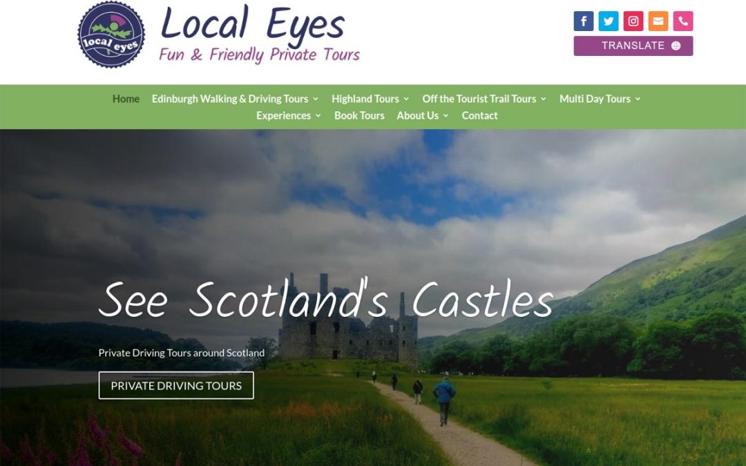 Local Eyes Tours Web Design Scotland