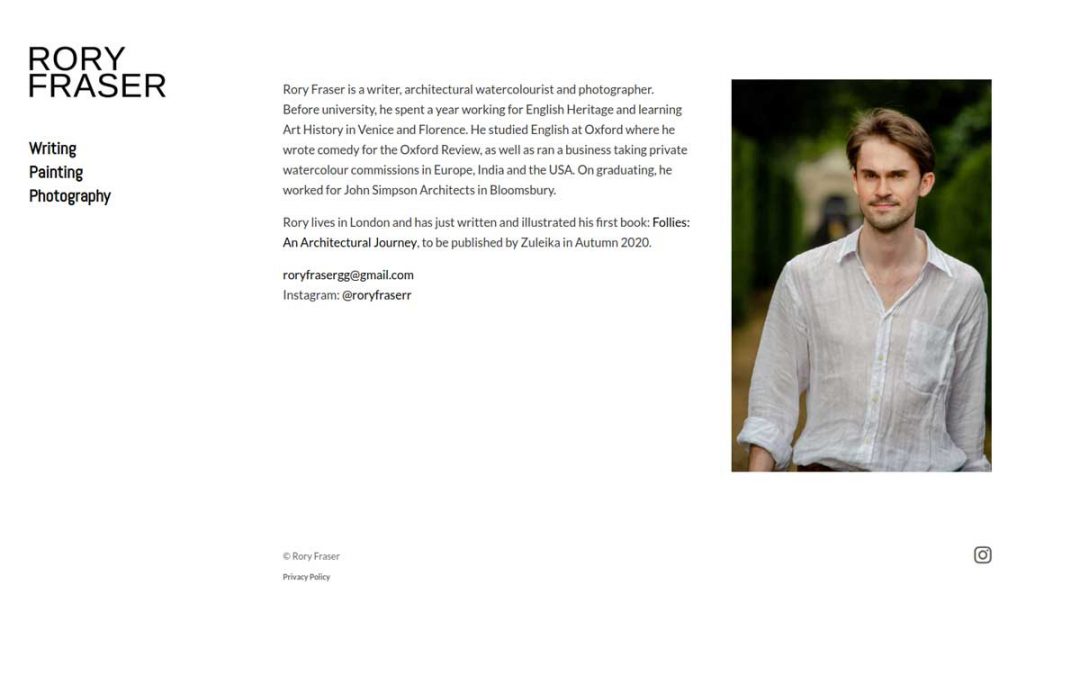 Rory Fraser Artist Web Design UK