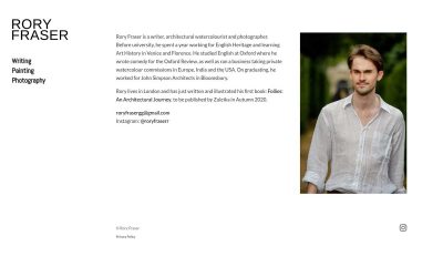 Rory Fraser Artist Web Design UK