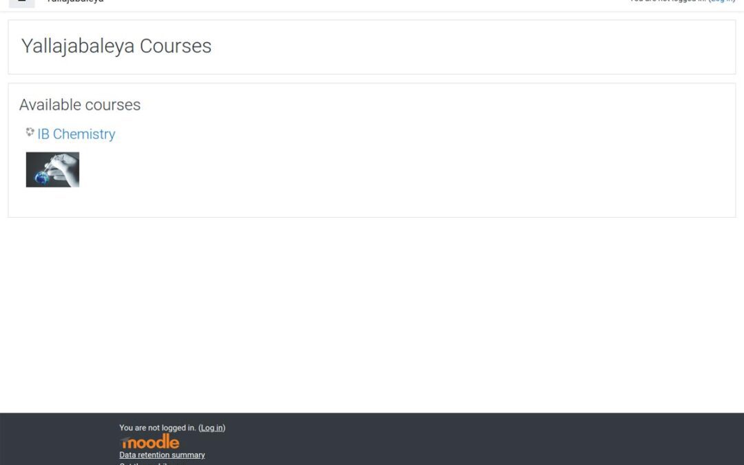 Yallajabaleya My First Online Classes Moodle Web Site Scotland