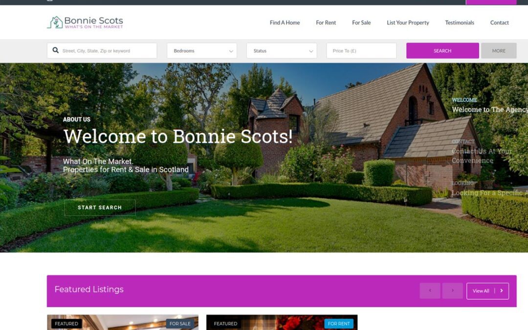 Property Rental Web Design Edinburgh