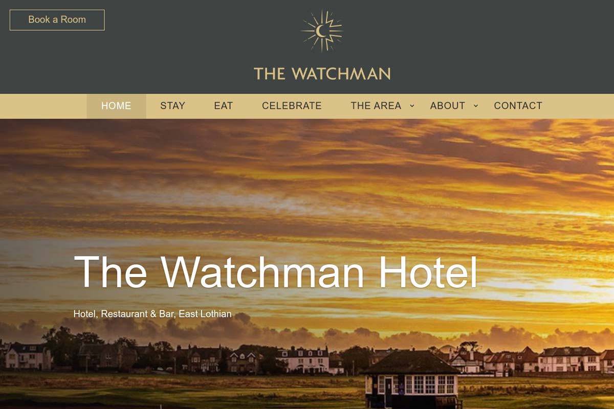 Watchman Hotel & Restaurant Gullane Hotel Bed and Breakfast Web Design