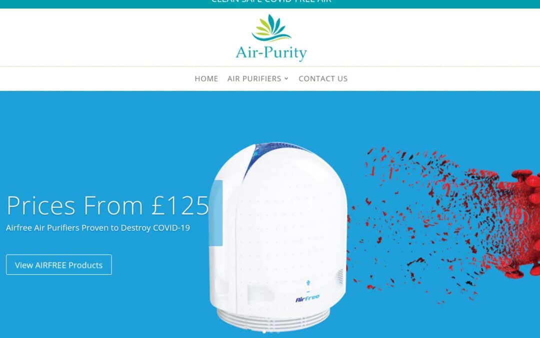 AirPurity Online Shop Web Design