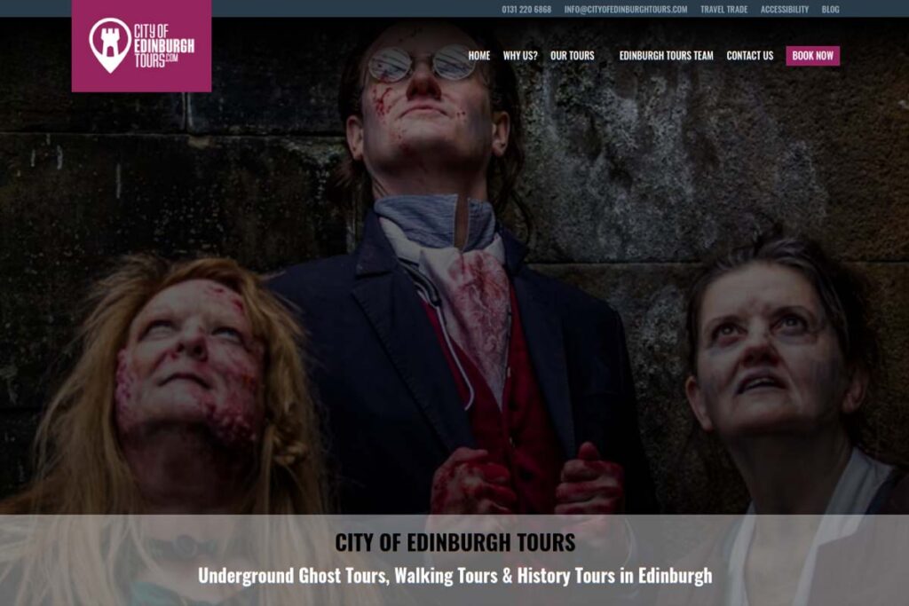 City of Edinburgh Tours WordPress Web Design Edinburgh