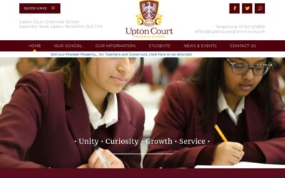 Upton Court Grammar School Web Design