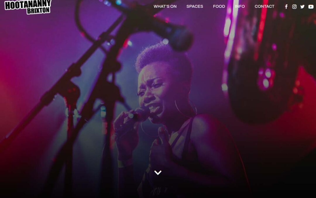 Hootananny Brixton Music Venue Web Site Redesign