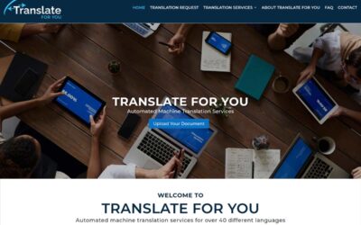 Translate For You Machine Translation Web Design