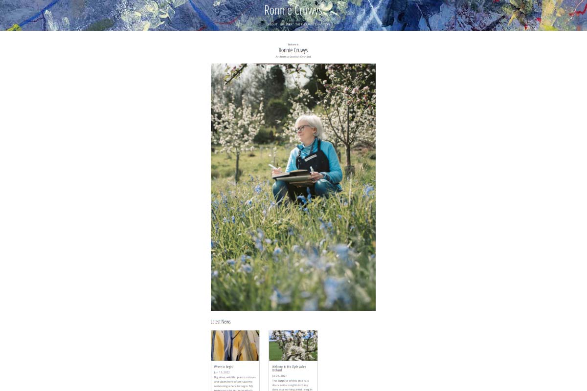 Ronnie Cruwys Artist Web Design