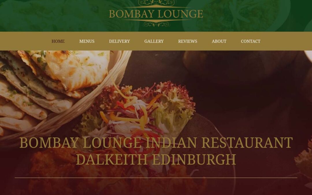 Bombay Lounge Restaurant Web Site Redesign Edinburgh