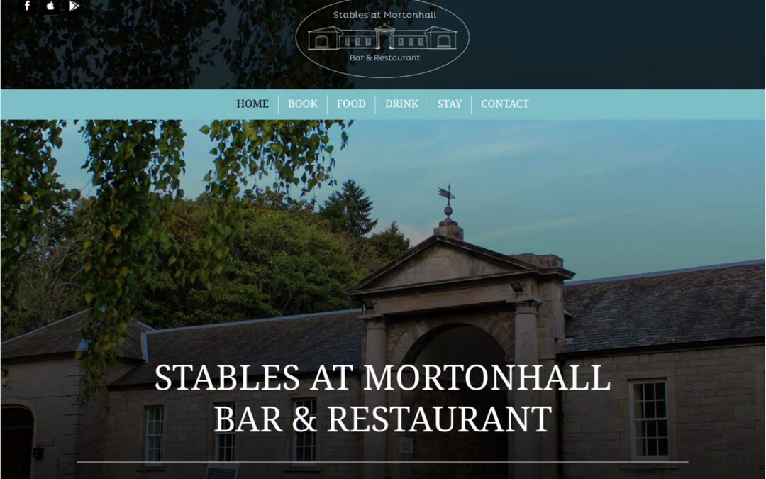 Stable Bar Mortonhall Pub & Restaurant Wordpress Web Site Redesign