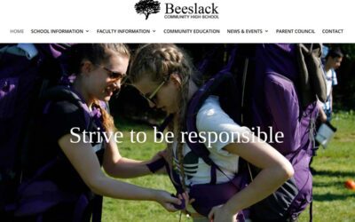 Beeslack Community High School Website Scotland