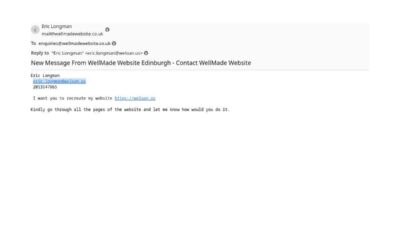 Is Weloan Banklist enquiry email an Adsense Scam?