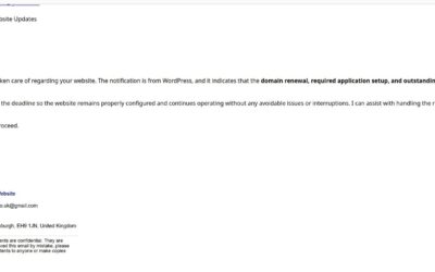 Fake Emails to Clients: Domain Renewal & Required Website Updates